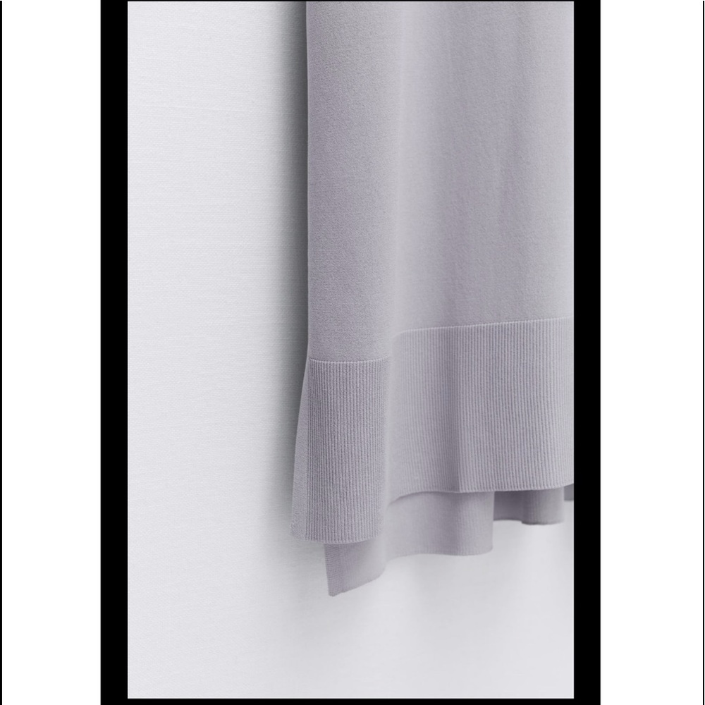 Zara smoky blue grey flowy viscose tunic dress - Picture 9 of 10